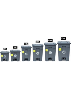 Concept home Garbage Bin 20L | 30L | 50L | 70L | 100L | 120L Grey  - Image 2
