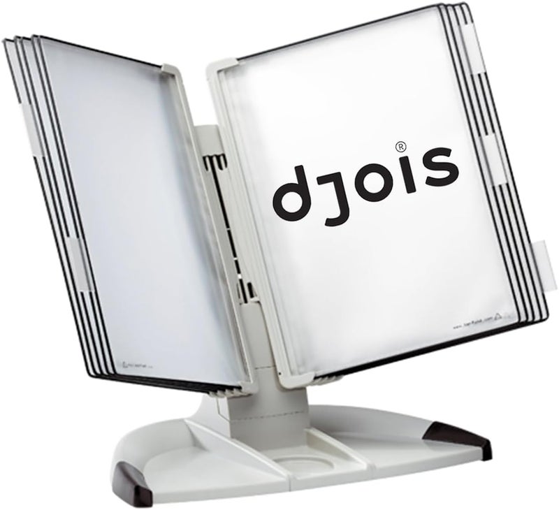 Tarifold DJOIS Desktop Reference and Display System, Steel Wire Frame, Letter-Size, 10 Double-Sided Pockets, 20-Sheet Capacity, Expandable, Made in France, Grey (TD271) - Image 1