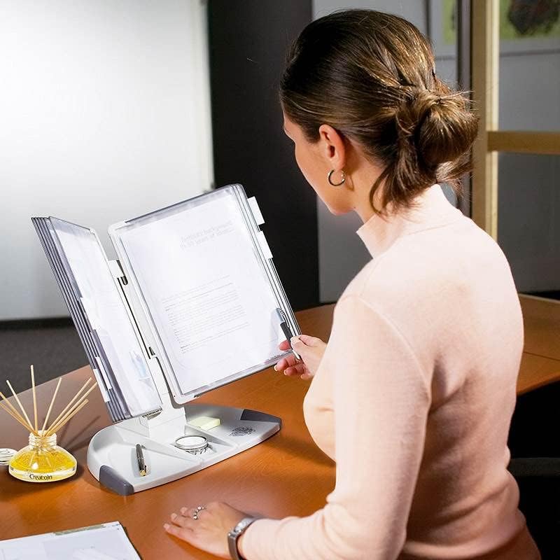 Tarifold DJOIS Desktop Reference and Display System, Steel Wire Frame, Letter-Size, 10 Double-Sided Pockets, 20-Sheet Capacity, Expandable, Made in France, Grey (TD271) - Image 3