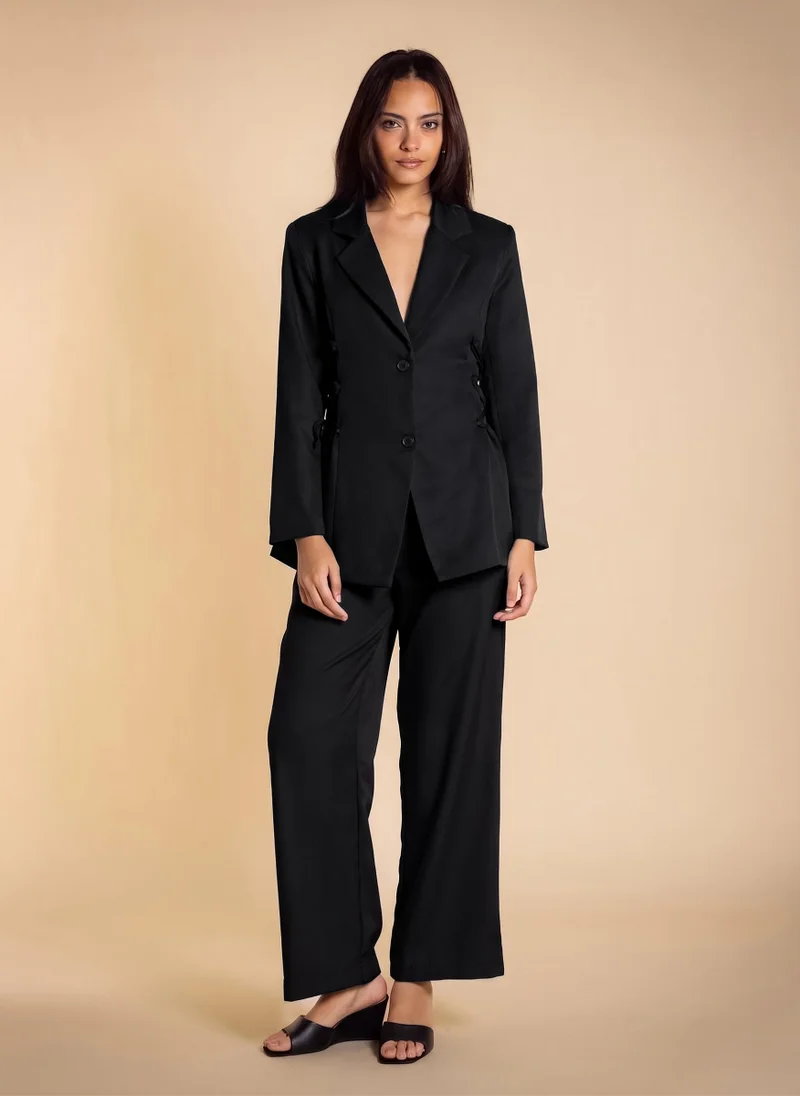 SHAPES CINCHED WAIST BLAZER SET