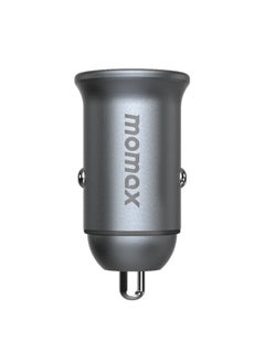 Momax MOMAX UC18E MoVe 30W Dual-Port Car Charger – Fast Charging USB-C & USB-A Adapter for Smartphones, Tablets & More (Grey)  - Image 2