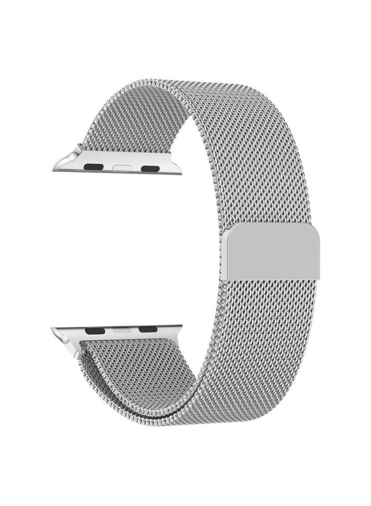 Apple Watch Replacement Band For Series 1/2/3/4 44mm/42mm Silver Mesh  - Image 1
