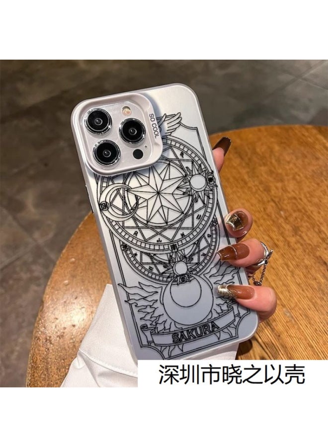 English Magic Array Design Suitable For Iphone 17 Apple Phone Case 16/15 Pro Max Graffiti 14/13 Colorful Silver Cool Style
