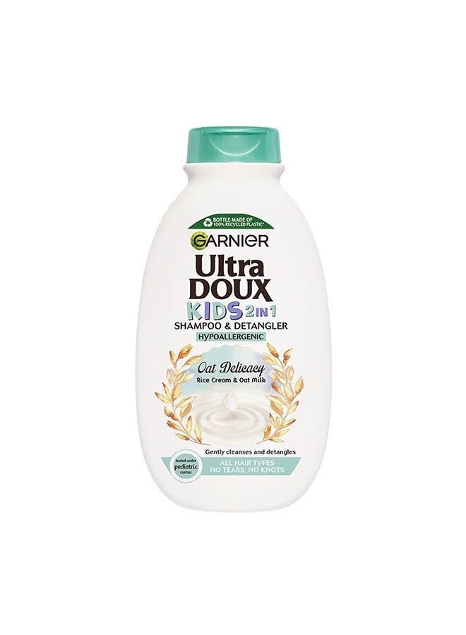 garnier Ultra Doux Kids Oat Delicacy 2in1 Shampoo & Detangler Hypoallergenic for all Hair Types - Image 1