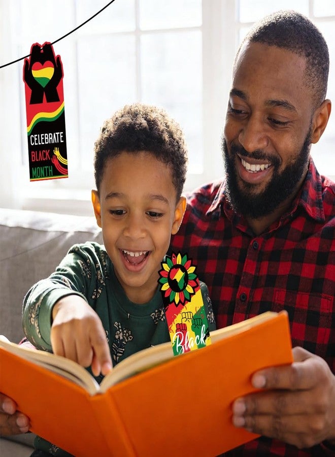 BAISDY 100Pcs Black History Month Bookmarks Inspirational Bookmarks with Ribbon for Women Men Black History Month Party Favors - Image 4