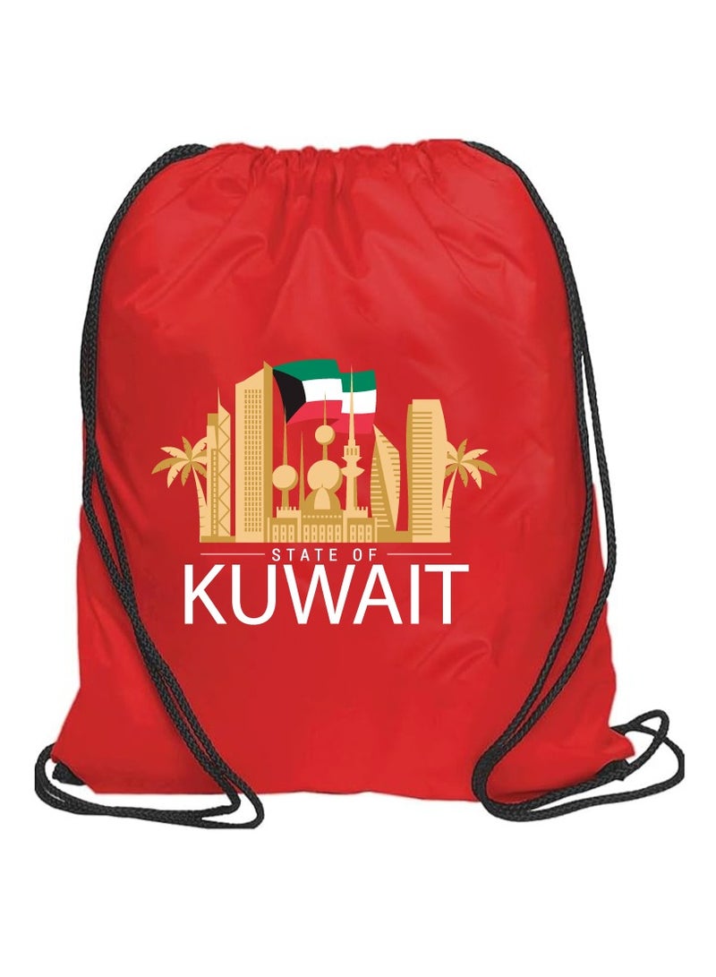 برينت شوب فور مي حقيبة رياضية لليوم الوطني الكويتي - احتفل بأناقة مع هذه الحقيبة الرياضية ذات الرباط - مثالية للصالة الرياضية والسفر - Image 1