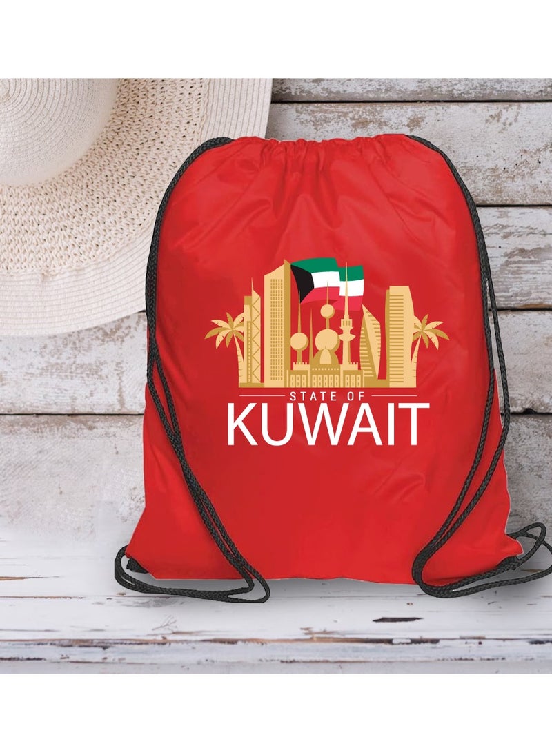 برينت شوب فور مي حقيبة رياضية لليوم الوطني الكويتي - احتفل بأناقة مع هذه الحقيبة الرياضية ذات الرباط - مثالية للصالة الرياضية والسفر - Image 4