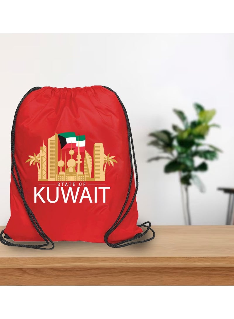 برينت شوب فور مي حقيبة رياضية لليوم الوطني الكويتي - احتفل بأناقة مع هذه الحقيبة الرياضية ذات الرباط - مثالية للصالة الرياضية والسفر - Image 3