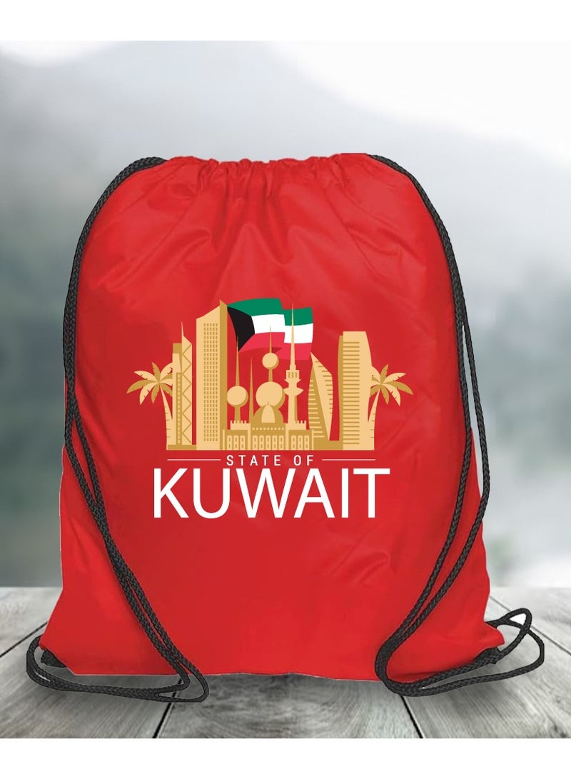 برينت شوب فور مي حقيبة رياضية لليوم الوطني الكويتي - احتفل بأناقة مع هذه الحقيبة الرياضية ذات الرباط - مثالية للصالة الرياضية والسفر - Image 5