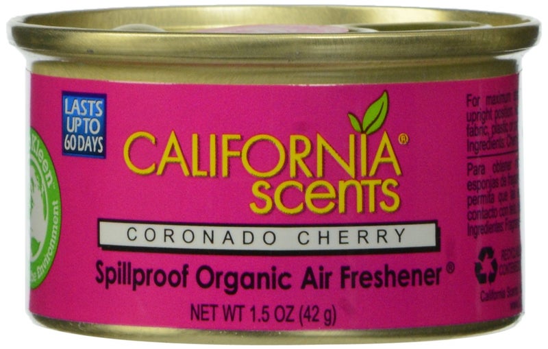 California Scents معطرات هواء عضوية مضادة للتسرب من كاليفورنيا، كرز كورونادو، علبة 1.5 أونصة - Image 1