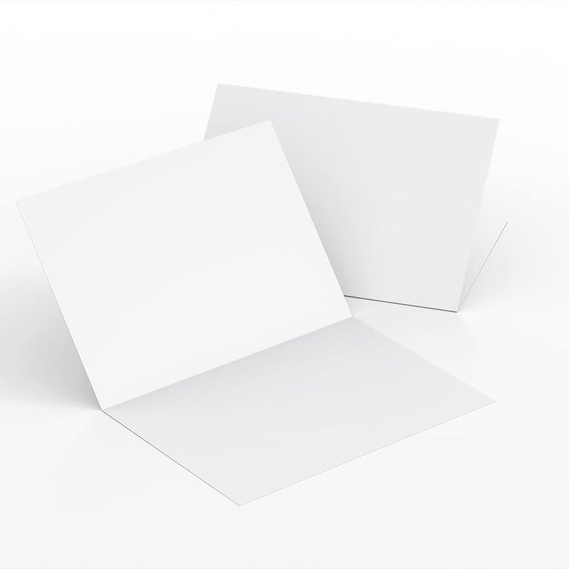 Reskid 100-Pack Of Heavyweight White Blank Cards - 6x8 Scored To 4x6 Greeting Cards - 110lb Blank Cards - Printable Note Cards (4x6, inches) - Image 5