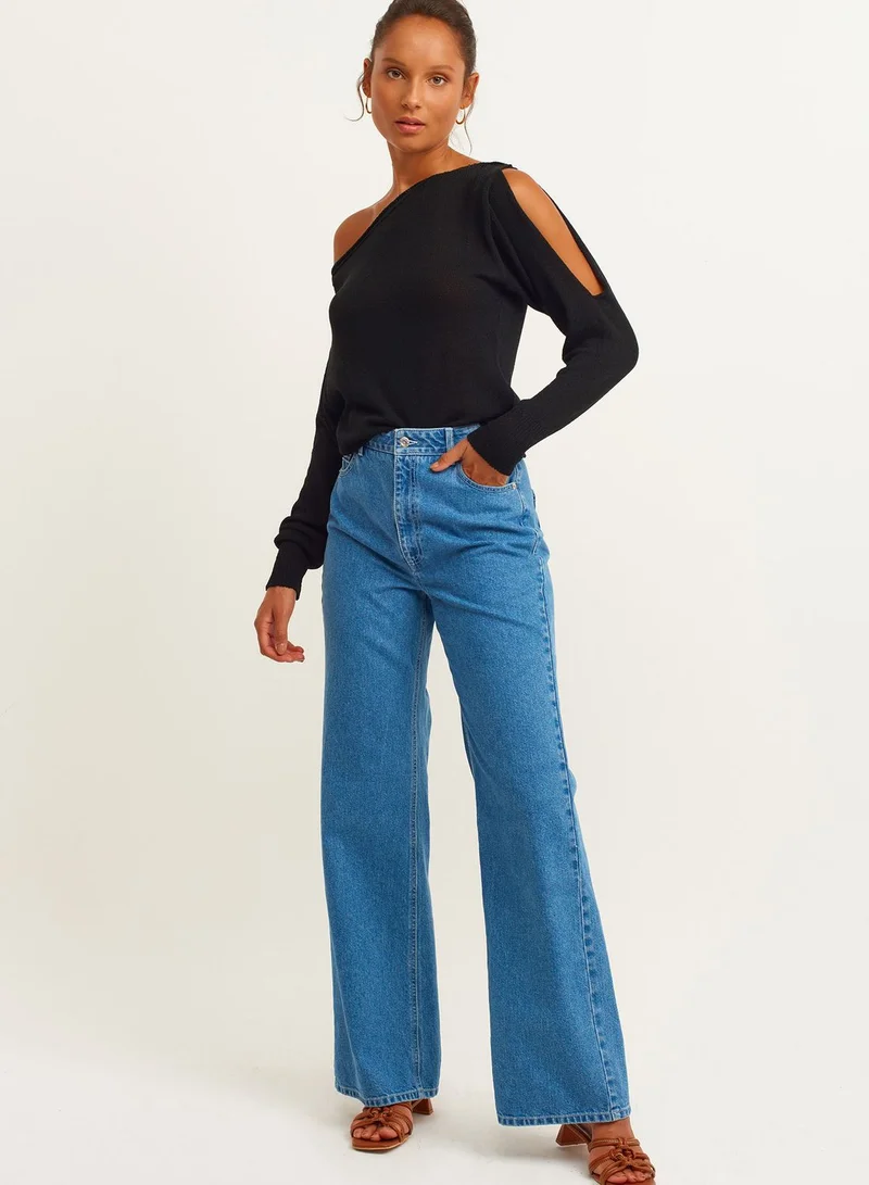 OXXO Cut Out Detail Knitted Sweater