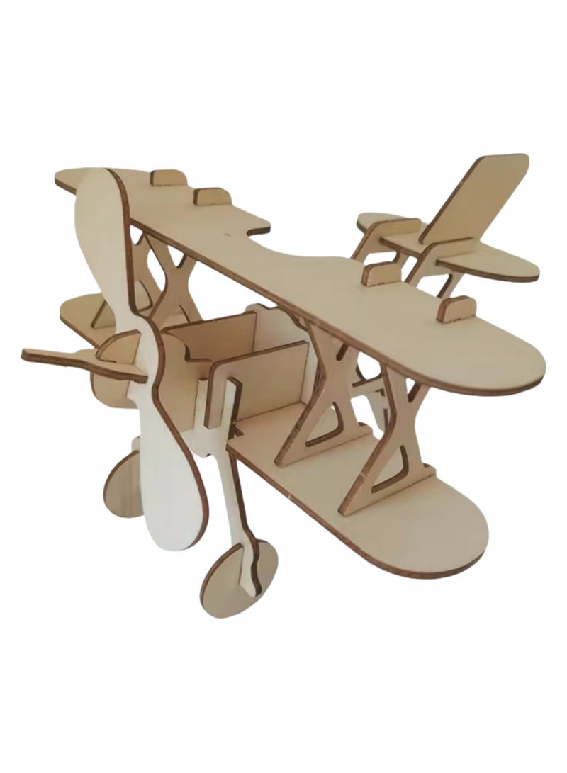 لغز خشبي ثلاثي الأبعاد لبنات البناء، لعبة تجميع الصبي (ذات السطحين) - Image 1