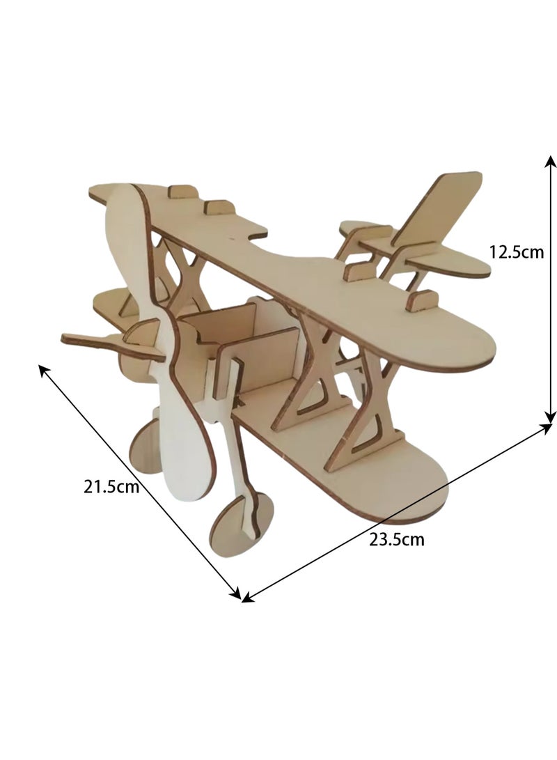 لغز خشبي ثلاثي الأبعاد لبنات البناء، لعبة تجميع الصبي (ذات السطحين) - Image 2