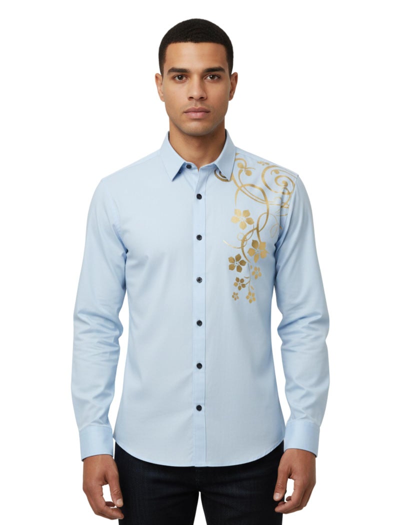 Bellstone Men's Solid Lustre Cotton Regular Fit Full Sleeve Collared Neck Casual Shirt for Men Stylish Latest | Lightweight Breathable Fabric |Stylish Solid Shirt for Office & Everyday Wear - Image 1