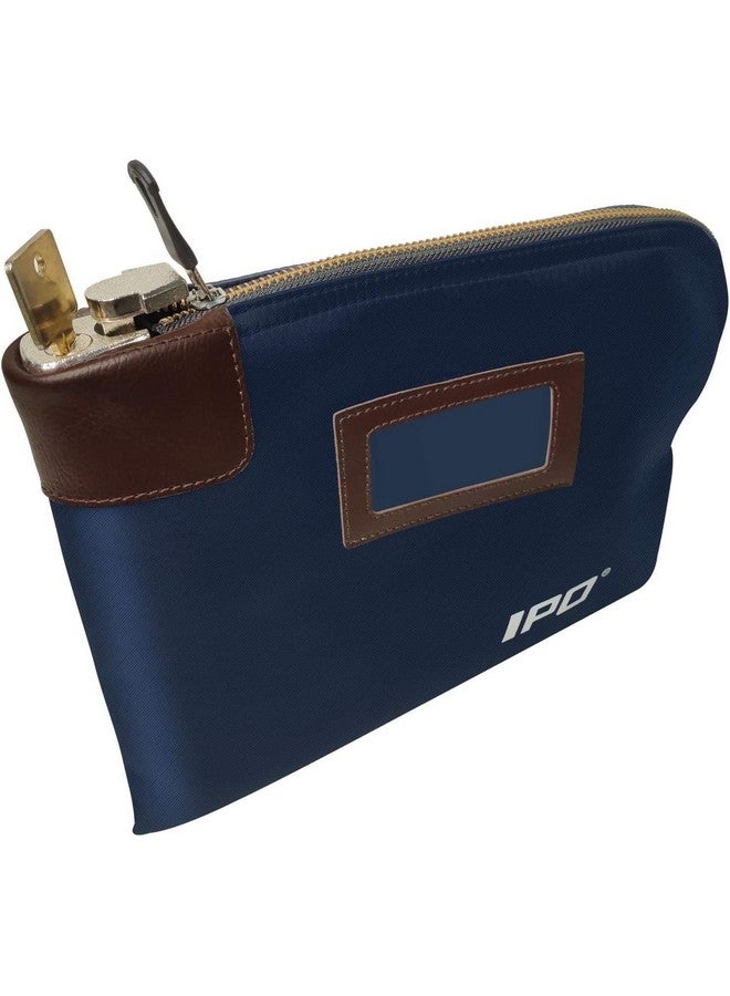 IPO Waterproof Cash Bag With Lock And 2 Keys 11 X 8.6 Inches Canvas Documents Bag Money Bank Deposit Bag With Zipper Durable Leatherette Money Cash Coin Check Wallet Pouch For Men & Women - Image 1