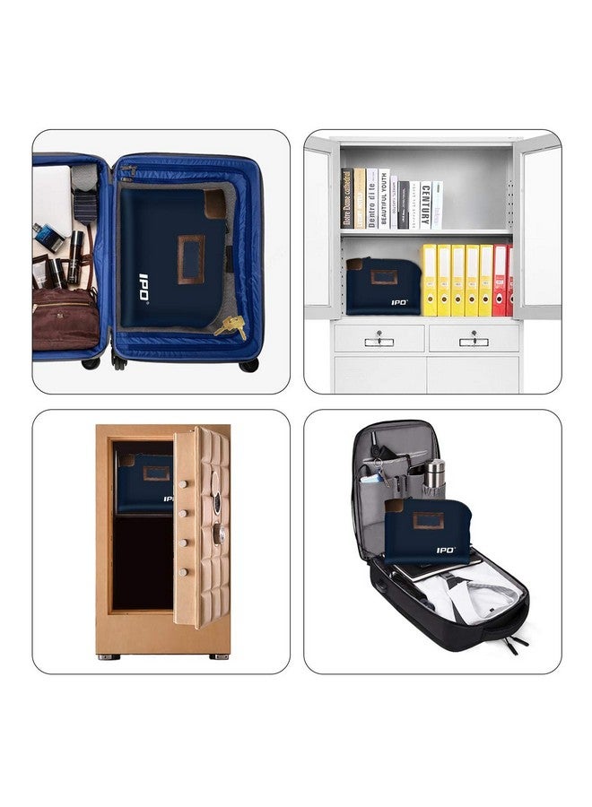 IPO Waterproof Cash Bag With Lock And 2 Keys 11 X 8.6 Inches Canvas Documents Bag Money Bank Deposit Bag With Zipper Durable Leatherette Money Cash Coin Check Wallet Pouch For Men & Women - Image 4