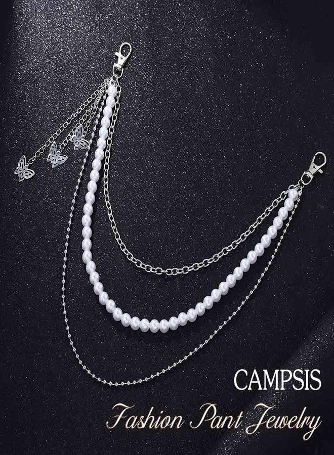 كامبسيس سلسلة بنطلون من اللؤلؤ من كامبسيس للنساء، سلسلة محفظة على شكل فراشة - Image 5