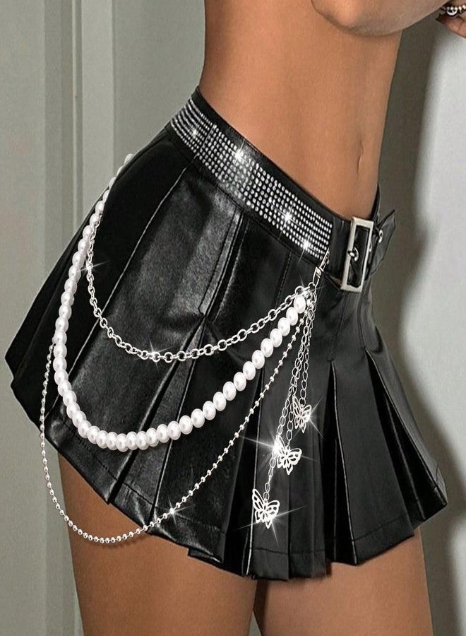 كامبسيس سلسلة بنطلون من اللؤلؤ من كامبسيس للنساء، سلسلة محفظة على شكل فراشة - Image 3