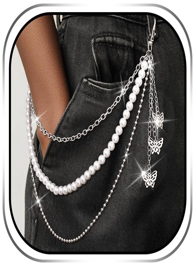 كامبسيس سلسلة بنطلون من اللؤلؤ من كامبسيس للنساء، سلسلة محفظة على شكل فراشة - Image 1