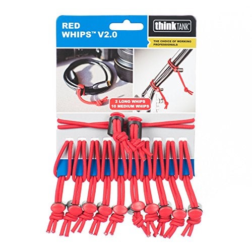 Think Tank Red Whips Bungie Cable Ties V2.0 for Camera - Pack of 12 - Image 2