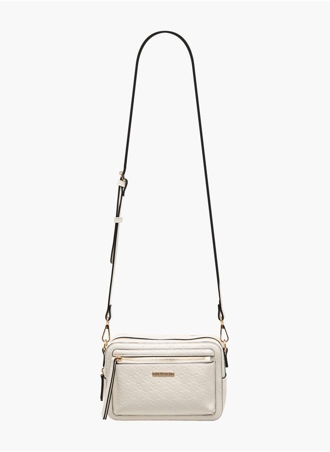 Celeste Women Monogram Embossed Crossbody Bag with Detachable Strap  - Image 2