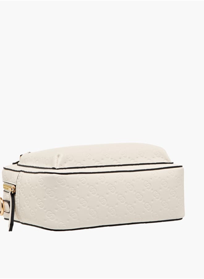 Celeste Women Monogram Embossed Crossbody Bag with Detachable Strap  - Image 5