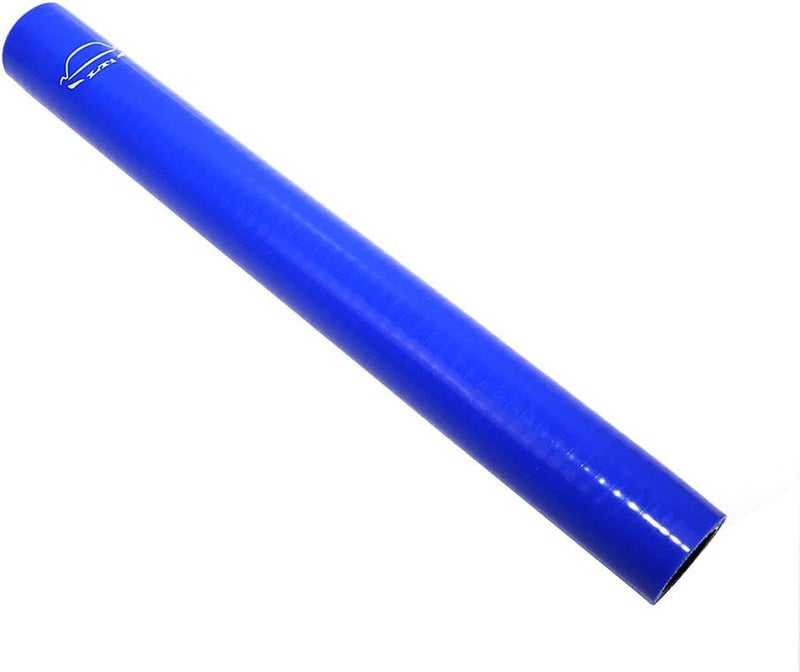 TenkeAuto 12" Long High Performance 4-Ply Reinforced 1" ID Straight Coupler Silicone Hose (Blue) - Image 1
