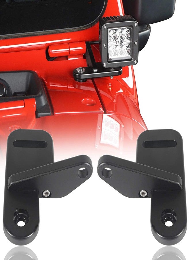 هوك رود حوامل مصابيح Hooke Road Cowl Light Mount Pillar Cube Light Mounting لسيارات جيب JL Wrangler و Gladiator JT موديلات 2018-2025 - زوج - Image 1