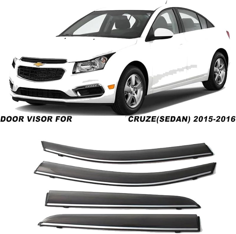 Wivplex Side Window Visors for Chevrolet Cruze Sedan 2015-2016 - Image 4