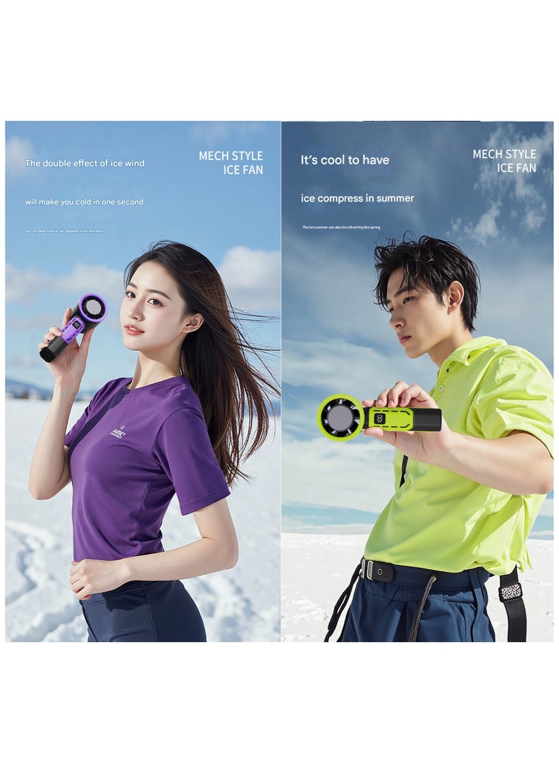 Loquat Portable Mini Handheld Fan, 100 Speed Mecha Storm, USB Rechargeable, High-Speed Cooling with Digital Display - Image 5