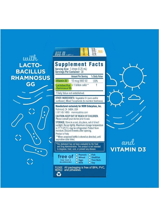 Mommy's Bliss Baby'S Natural, Flavor Less Probiotic Drops + Vitamin D - Image 4