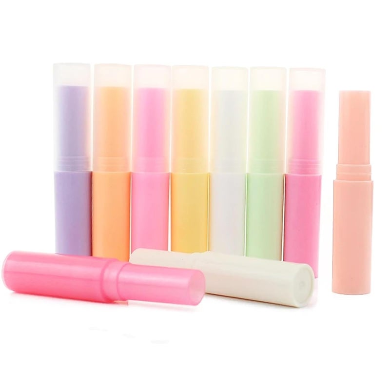 Empty Lip Balm Tubes 30/50/100pcs 4ml Lip Balm Container With Caps Portable Mini Empty Stick Tube Lipstick Travel Cosmetic Containers(Random color,50pcs) - Image 2