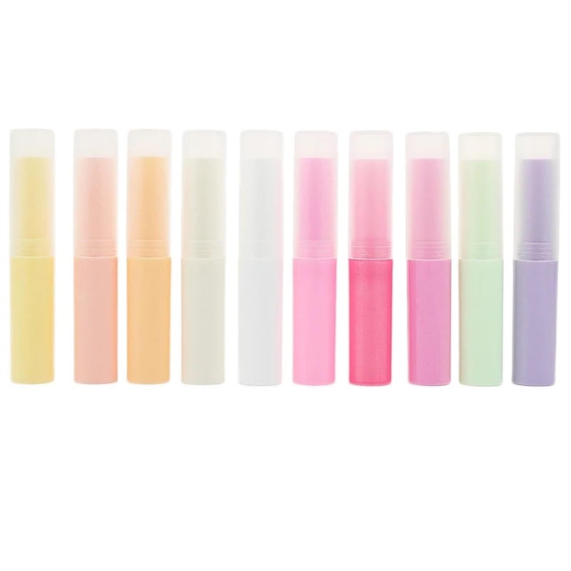Empty Lip Balm Tubes 30/50/100pcs 4ml Lip Balm Container With Caps Portable Mini Empty Stick Tube Lipstick Travel Cosmetic Containers(Random color,50pcs) - Image 1