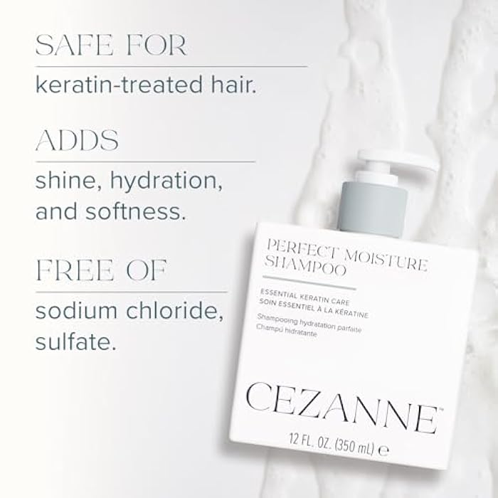 cezanne شامبو سيزان المثالي للترطيب - منظف يومي خالي من الكبريتات، كيراتين وكينوا - لتر (آمن للألوان) - Image 3