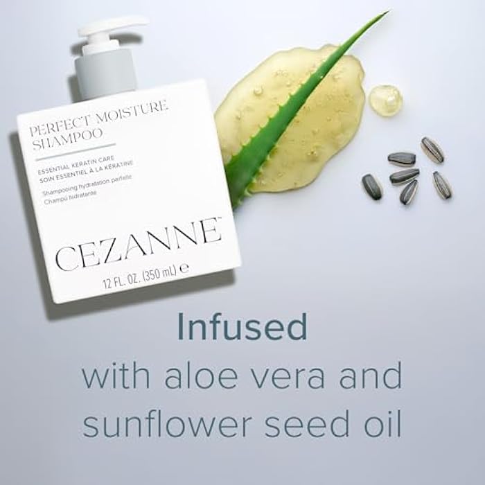 cezanne شامبو سيزان المثالي للترطيب - منظف يومي خالي من الكبريتات، كيراتين وكينوا - لتر (آمن للألوان) - Image 4