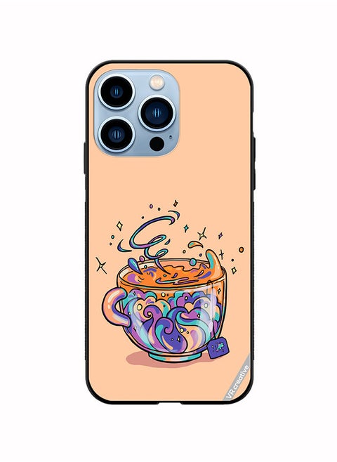 Protective Case Cover For Apple iPhone 14 Pro Tea Design Multicolour