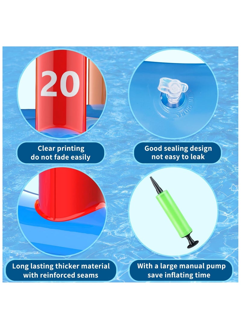 2in1 Inflatable Pool Floats Basketball Hoop & Ring Game, Swimming Pool Games for Adults and Family, Outdoor Party Poolside Water Toy for Boys Girls Kids Ages 4-8-12  - Image 3