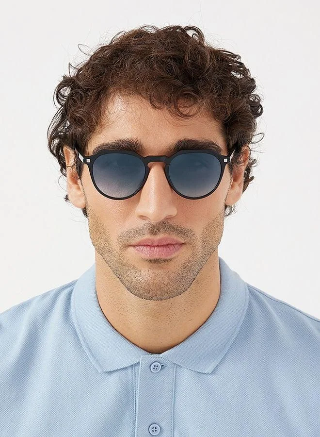 30Sundays 30Sundays DAREDEVIL,Unisex Sunglasses, Geometric Sunglasses, UV Protection: UV400 (Black,Blue)