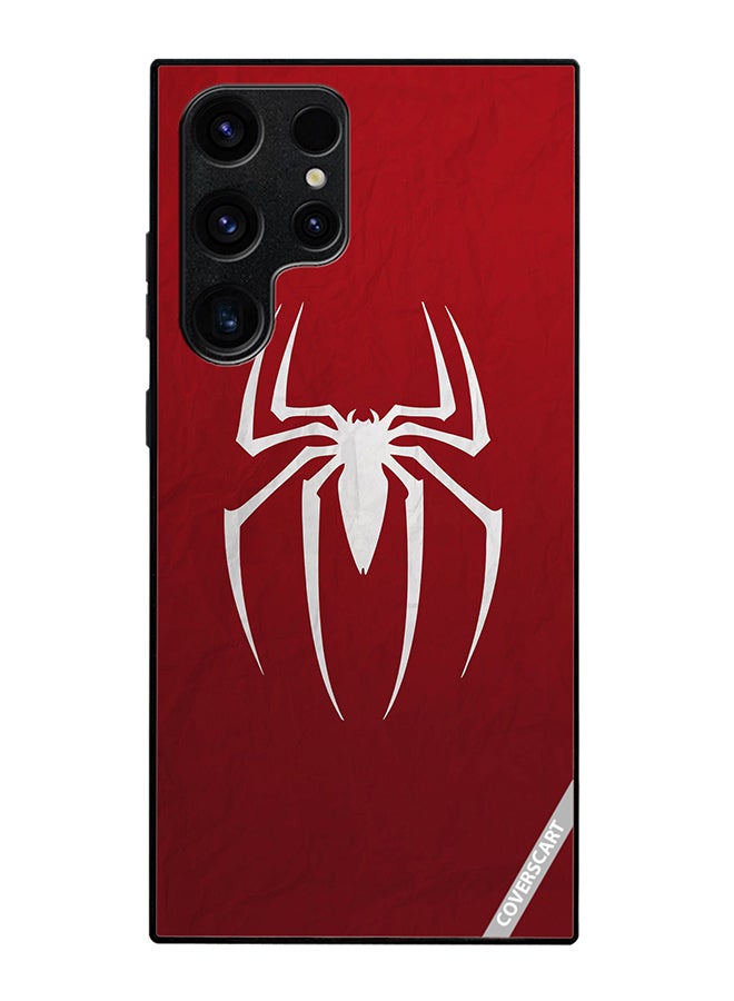 COVERSCART Protective Case Cover For Samsung Galaxy S22 Ultra 5G Spider Design Red