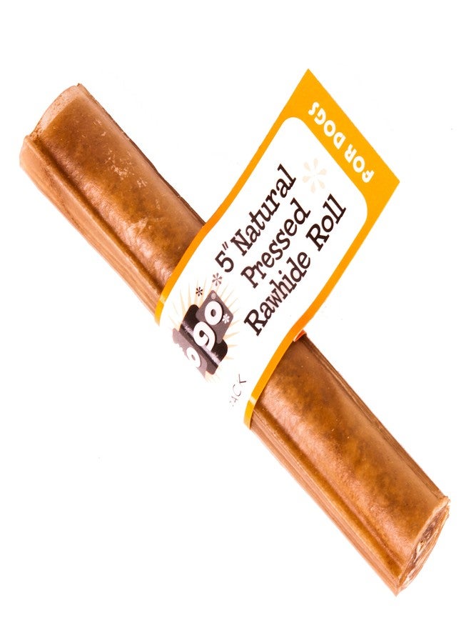 GOGO Pressed Rawhide Roll Dog Bone - 5 Inch - 20 Pack - Image 2