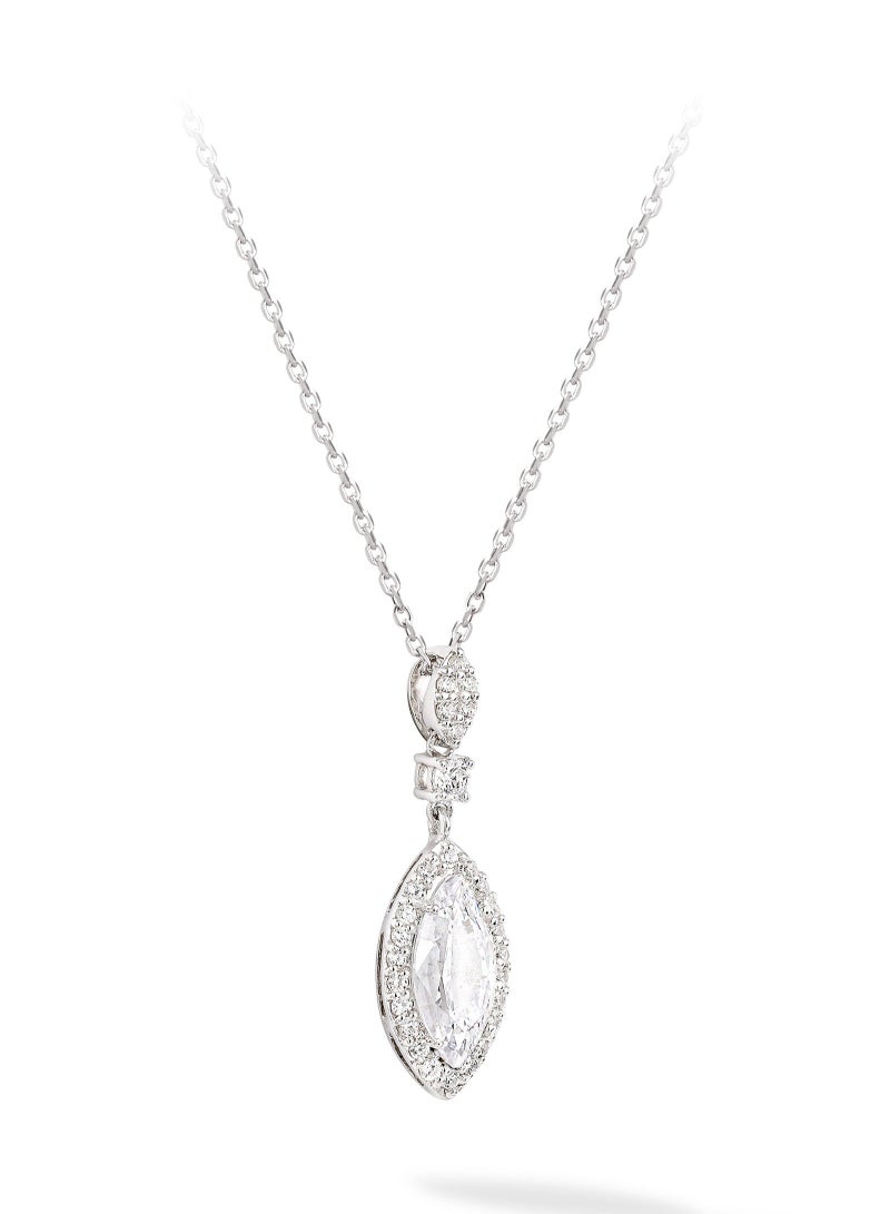 AWNL White Serenity Women's Necklace - Pendant with White CZ Diamond and Sterling Silver, Middle East Exclusive Collection - Image 2