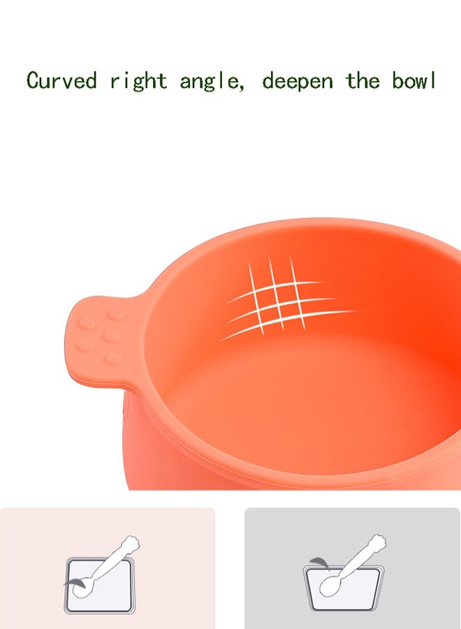 Orange double ear little fox children's silicone complementary food bowl - Image 3