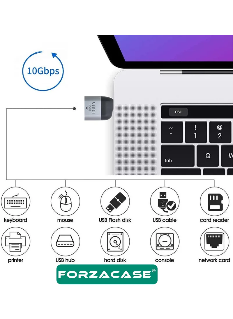 Forzacase Type C To Otg Adapter USB 3.0 10 Gbps Data Transfer Adapter - FC462