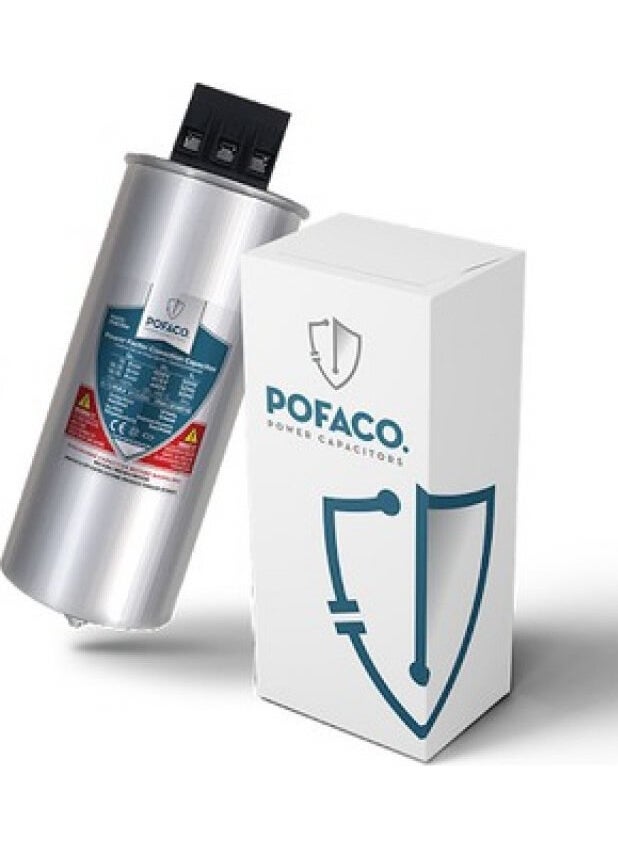 Pofaco 1.5 كفار 230 فولت مكثف نوع أسطوانة أحادية الطور 