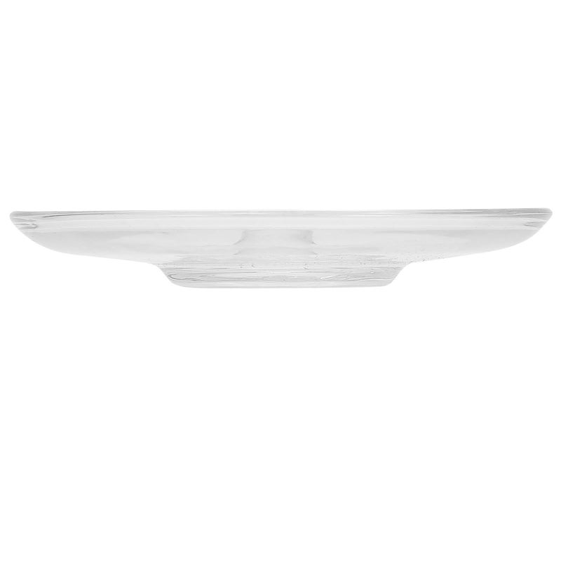 2 Pcs Clear Glass Round Tea Plates And Saucers For Snacks Tearooms Offices Meetings - Image 2