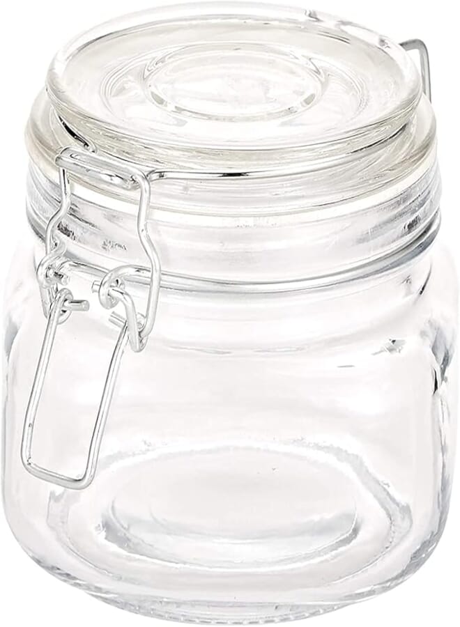 Harmony 500 ml Glass Jar with Glass Lid & Metal Clip
