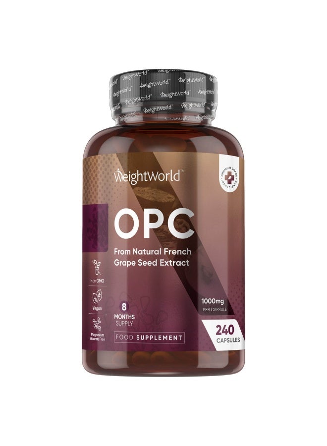 OPC (مستخلص بذور العنب الفرنسي) – يدعم صحة ووظيفة الخلايا الطبيعية، 240 كبسولة، صنع في المملكة المتحدة - Image 1
