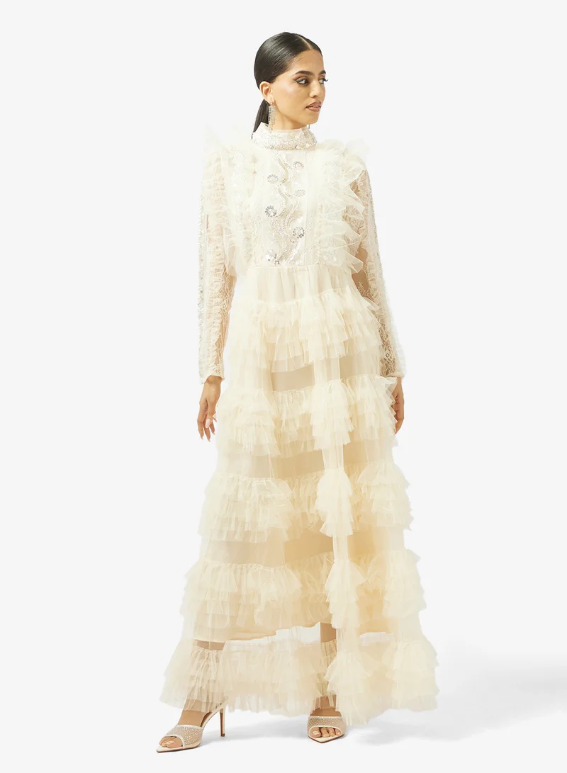 Khizana  A-line Ruffled Dress for Women | Best Price UAE