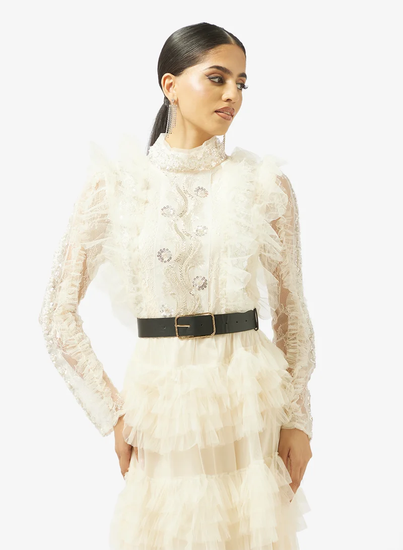 Khizana  A-line Ruffled Dress for Women | Best Price UAE